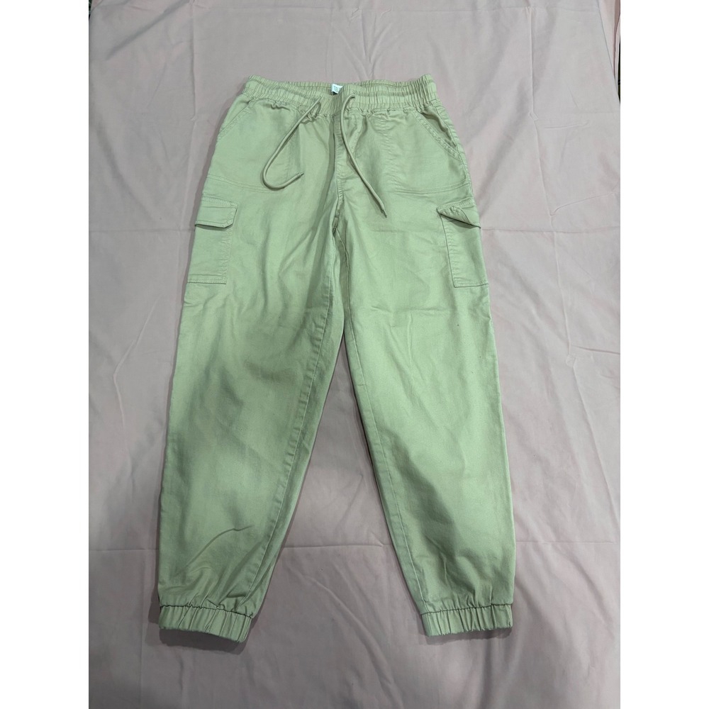 Telepatía Khaki Cargo Jogger Pants Tan Drawstring Utility Trousers Size 11/30